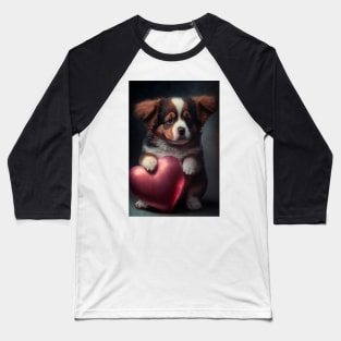 Valentine Puppy 1 Baseball T-Shirt